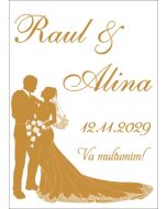 Eticheta autoadeziva/cartonata pentru sticle si borcane, cod E001