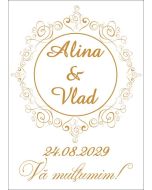 Eticheta autoadeziva/cartonata pentru sticle si borcane, cod E009