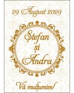 Eticheta autoadeziva/cartonata pentru sticle si borcane, cod E014