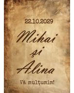 Eticheta autoadeziva/cartonata pentru sticle si borcane, cod E034