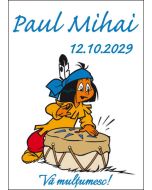 Eticheta autoadeziva/cartonata pentru sticle si borcane, cod E377