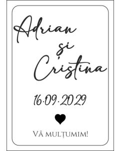 Eticheta autoadeziva/cartonata pentru sticle si borcane, cod E011