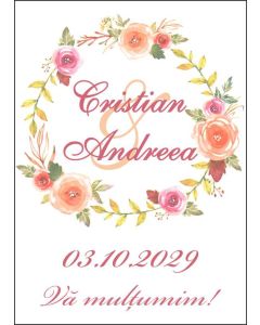 Eticheta autoadeziva/cartonata pentru sticle si borcane, cod E022