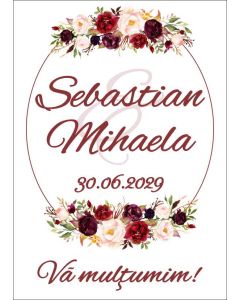 Eticheta autoadeziva/cartonata pentru sticle si borcane, cod E025