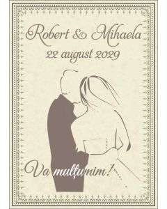 Eticheta autoadeziva/cartonata pentru sticle si borcane, cod E032