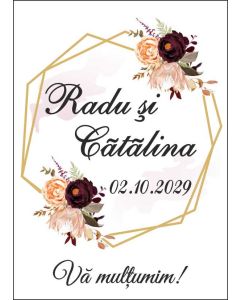 Eticheta autoadeziva/cartonata pentru sticle si borcane, cod E061