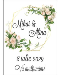 Eticheta autoadeziva/cartonata pentru sticle si borcane, cod E076