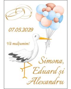 Eticheta autoadeziva/cartonata pentru sticle si borcane, cod E224