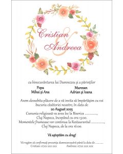 Invitatie nunta personalizata, cod IFE22