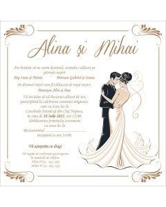 Invitatie nunta personalizata, cod IFE40