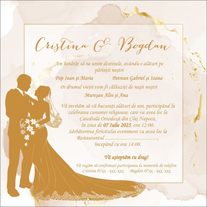 Invitatie Nunta Personalizata Avion Cod Ife01 First Event